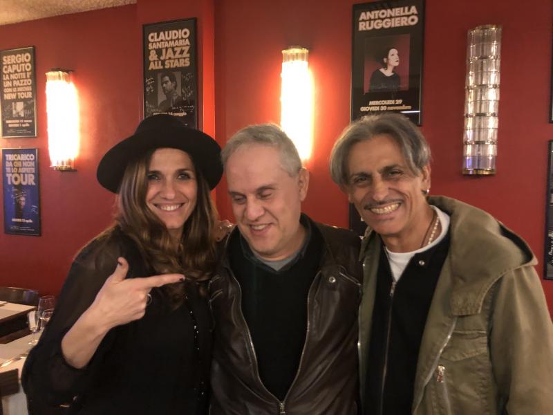 foto con Stefano De Donato e Simona Bencini al Bravo Caffè di Bologna